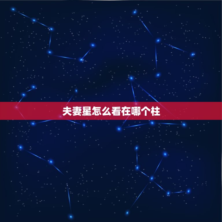 夫妻星怎么看在哪个柱，高人，我的夫妻星在四柱中的哪个位置呢？  第1张